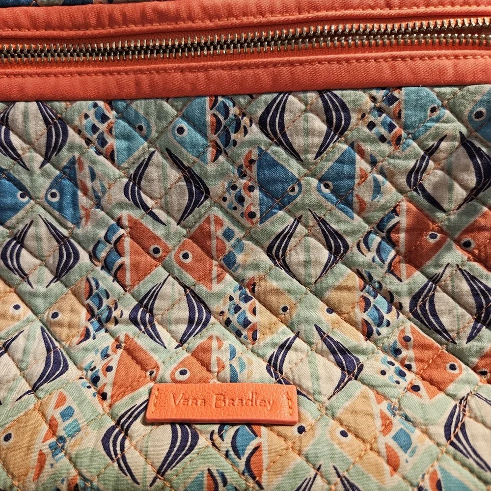 Vera Bradley Iconic Triple‎ Zip Hipster Go Fish